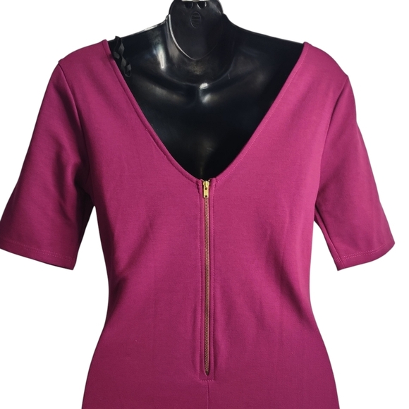 Celine by Champion Women's Purple Dress V-Neck Half Sleeve Stretch Size Small - Picture 5 of 8